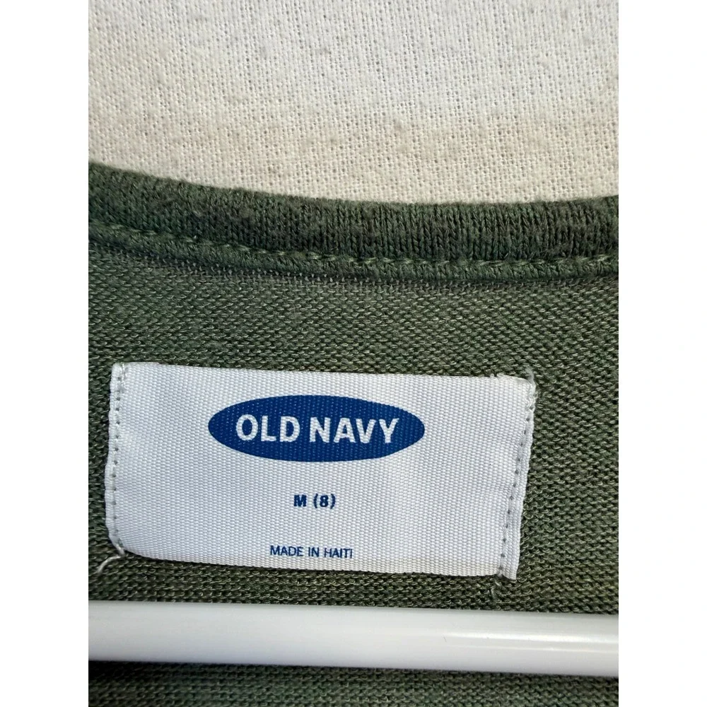 Old Navy Kids Green Camouflage Raglan Long Sleeve Shirt Size M 8 Knit Top
